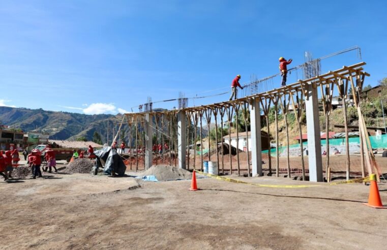 Construcción de la plaza de Armas de Llaspay es ejecutado por su población