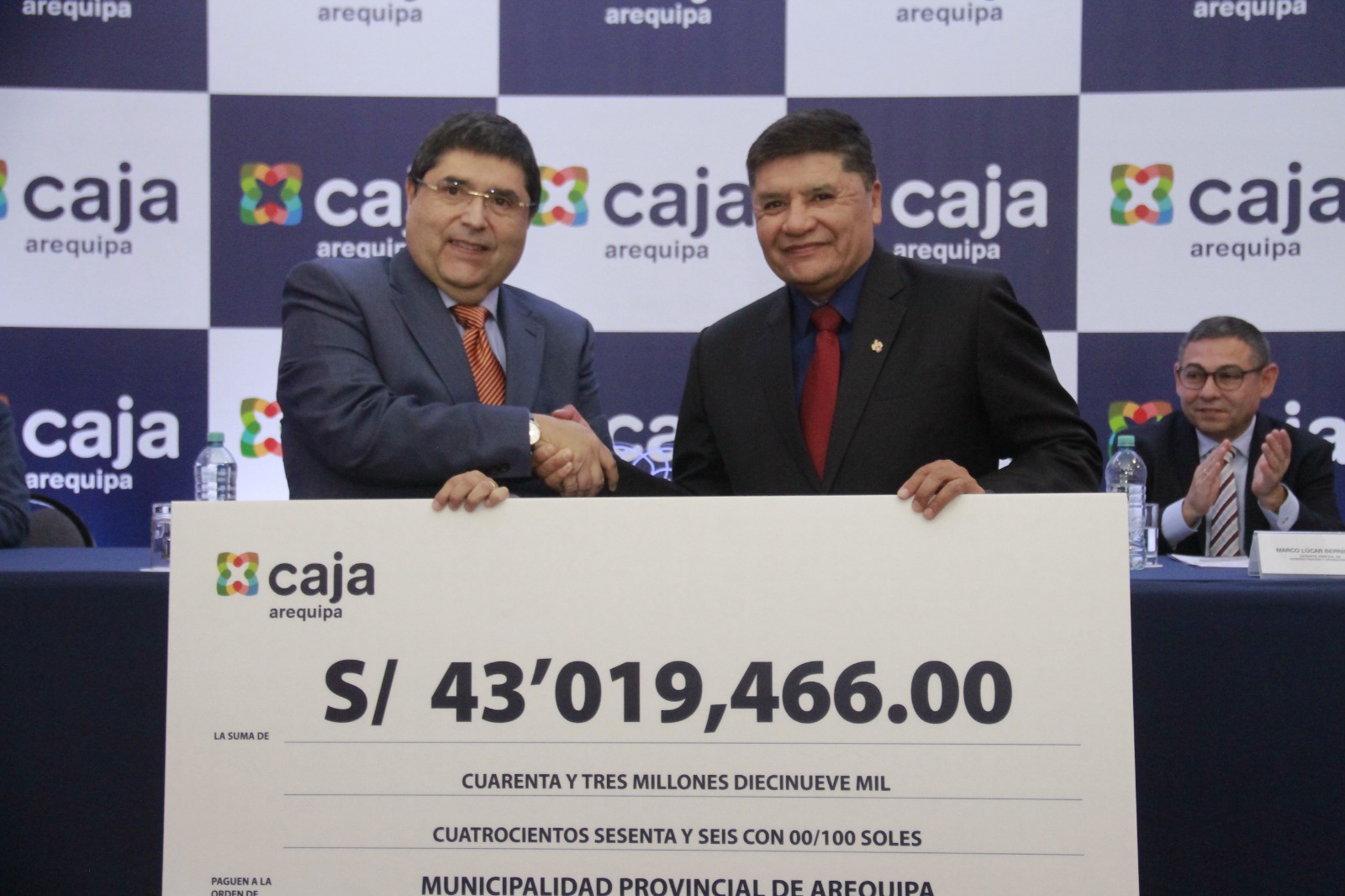 Caja Arequipa transfiere más de S/ 43 millones a Municipio Provincial
