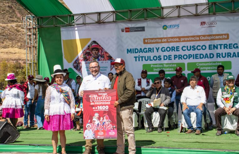 Sunarp registra 1 647 predios y personería jurídica de tres comunidades campesinas