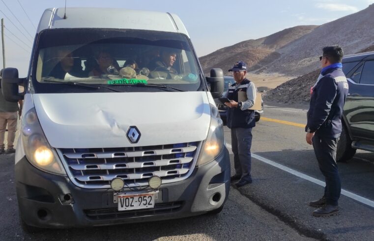 Intensifican control al transporte terrestre de pasajeros en la región