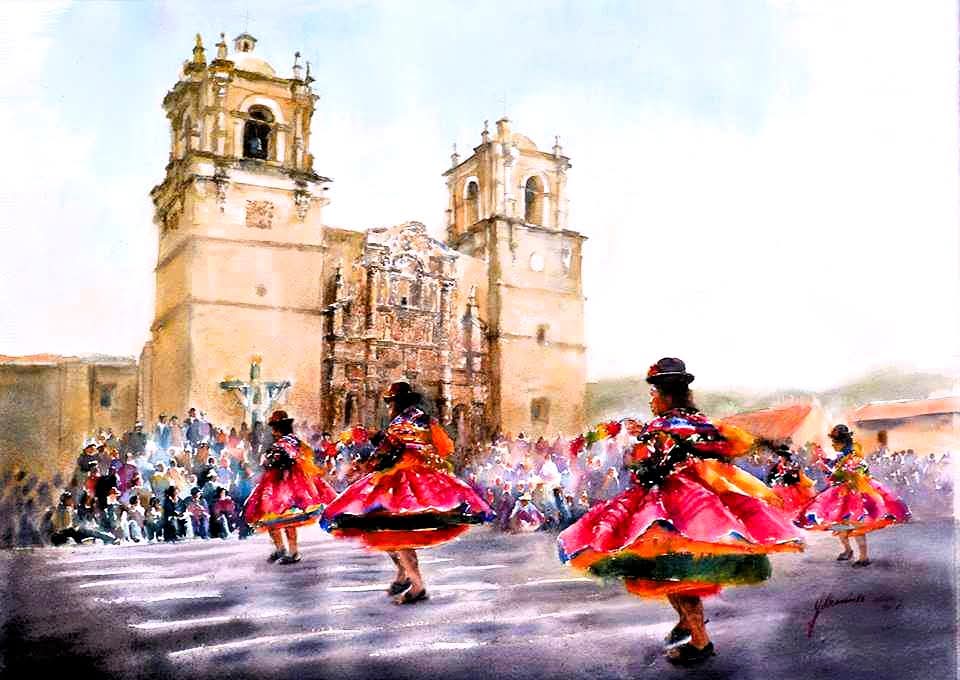 Acuarelistas rinden homenaje a culturas originarias con demostración en vivo