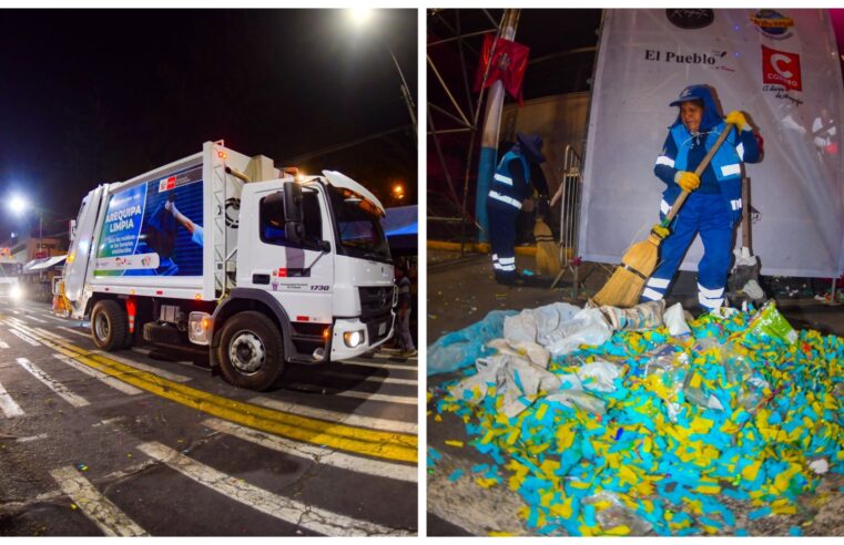 LO PEOR DEL CORSO ES EL COMPORTAMIENTO DEL PÚBLICO. Personal de limpieza recolecta más de 9 toneladas de basura tras el Corso de la Amistad