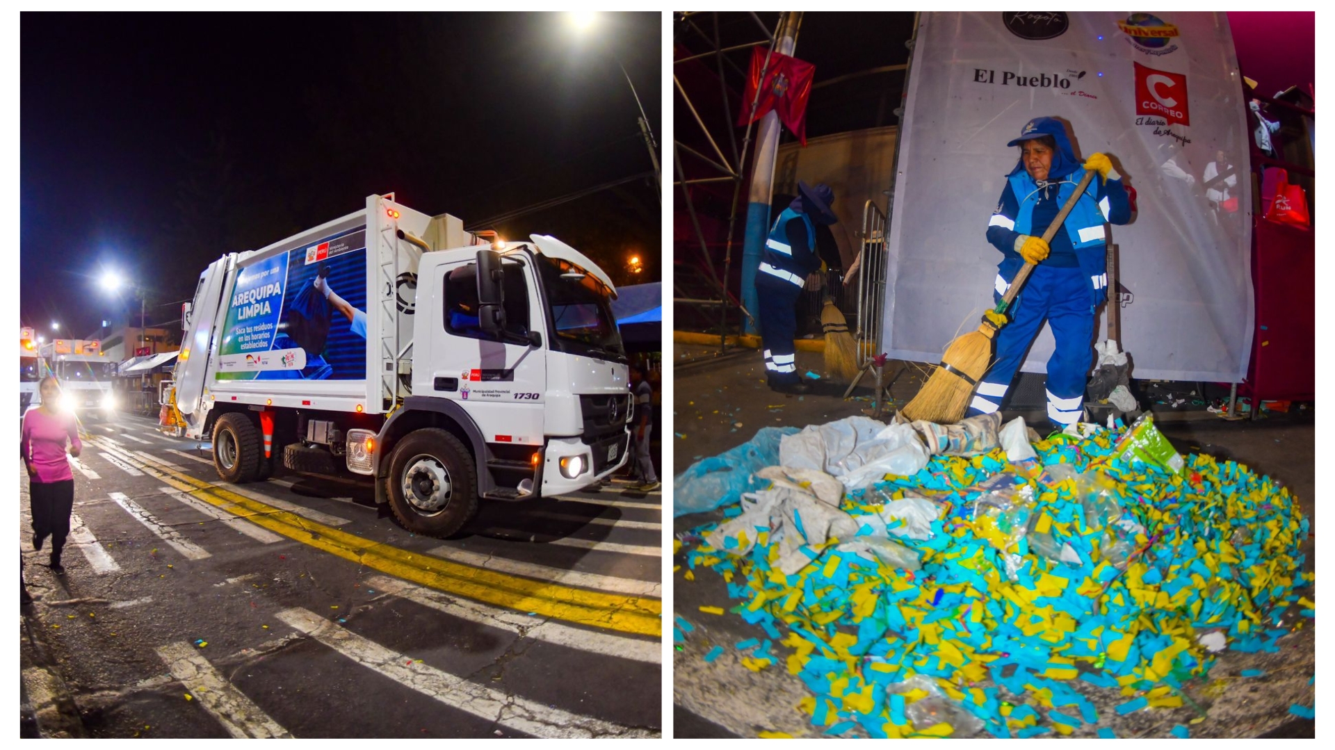 LO PEOR DEL CORSO ES EL COMPORTAMIENTO DEL PÚBLICO. Personal de limpieza recolecta más de 9 toneladas de basura tras el Corso de la Amistad