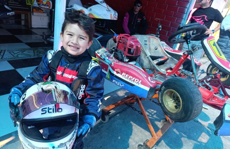 Con solo 5 años, Rafael Gil ruge en el nacional de kartismo