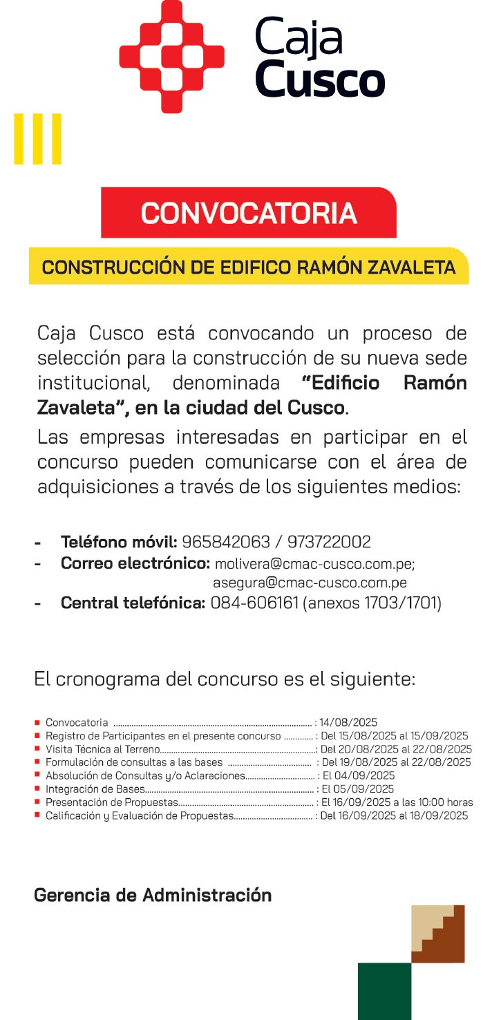 CONVOCATORIA CAJA CUSCO