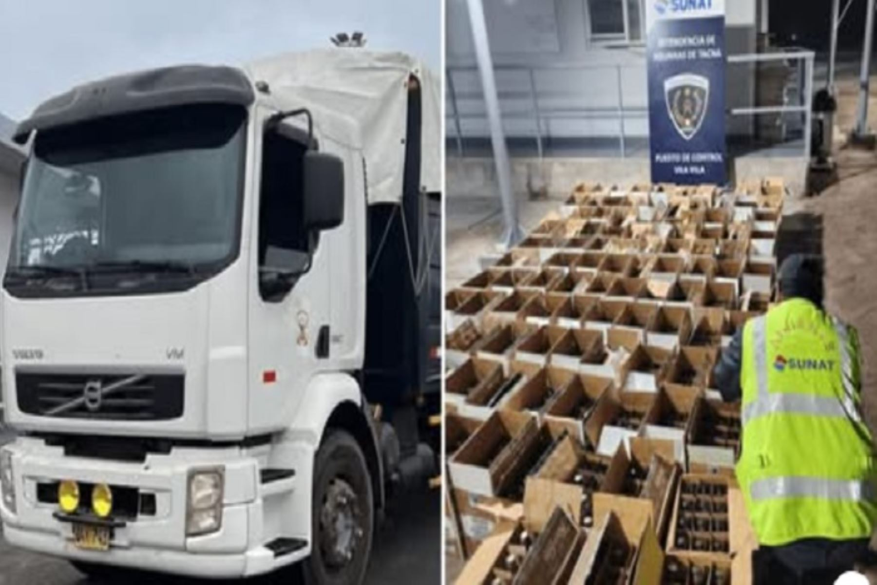 Contrabando en camión de Marina de Guerra