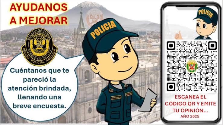 PNP insta a ciudadanos a evaluar atención en comisarías de Arequipa