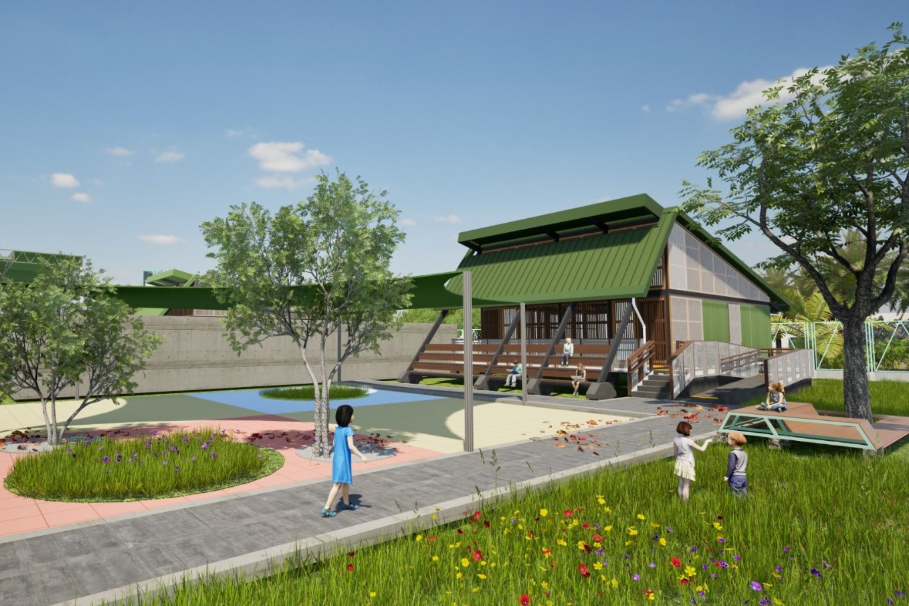 Instalan piloto de escuela modular valorizada en casi S/ 8 millones