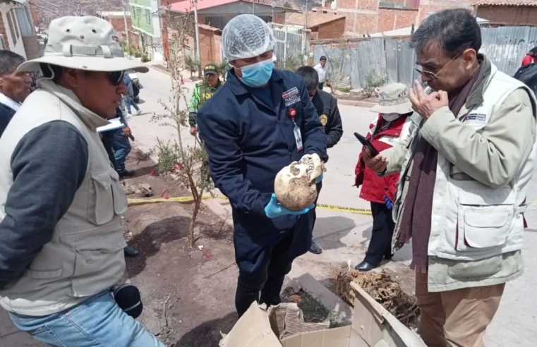 Encuentran fardo funerario con osamentas en San Sebastián