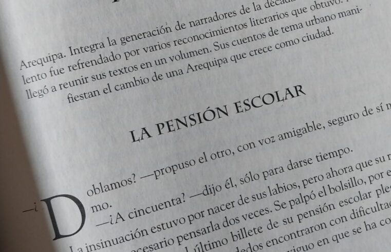 Un narrador arequipeño poco (re)conocido.