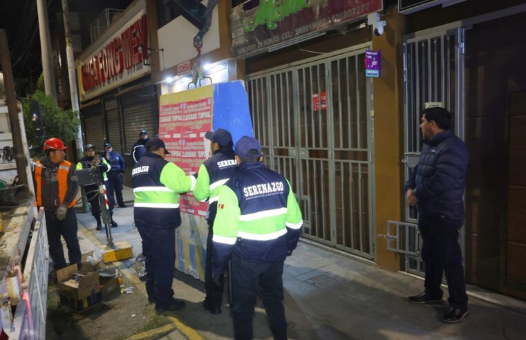 Municipio de Bustamante clausuró night club y cantina clandestinos en Av. Dolores