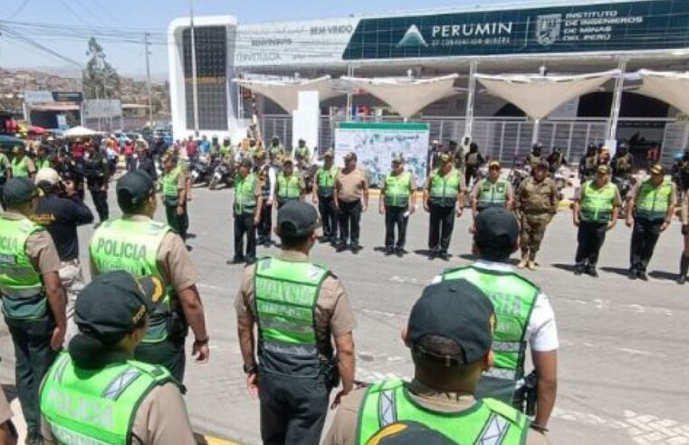 Despliegan más de mil policías para garantizar seguridad en PERUMIN 37