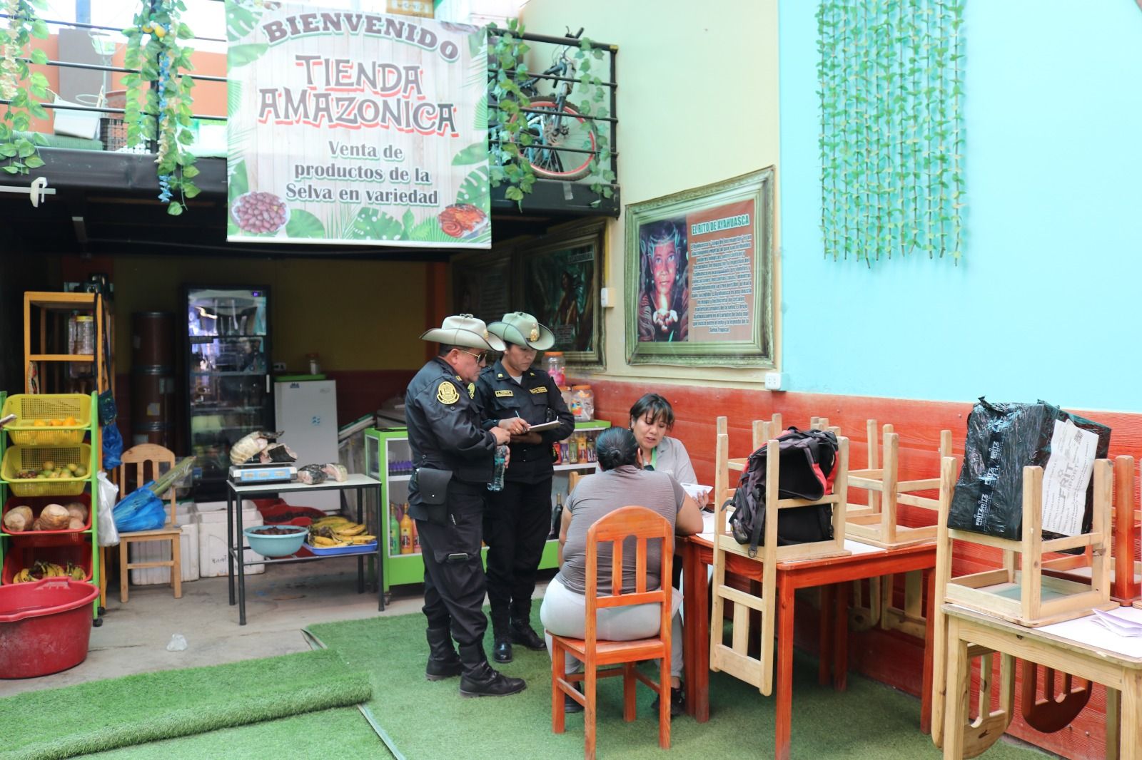 Serfor y PNP decomisan carne de lagarto en restaurante amazónico