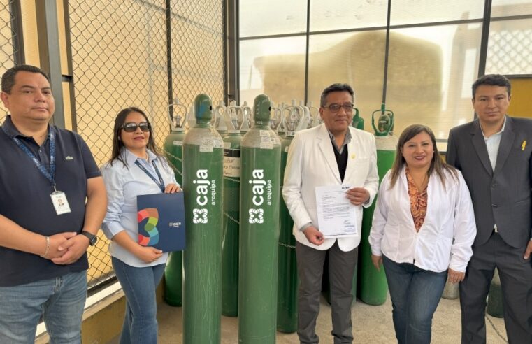 Caja Arequipa dona balones de oxígeno