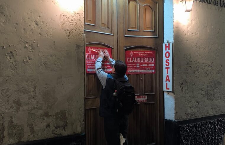 Clausuran hostal de calle Jerusalén en operativo contra la informalidad