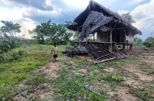 Siete familias pierden techos y enseres tras ventarrón en Puerto Bermúdez