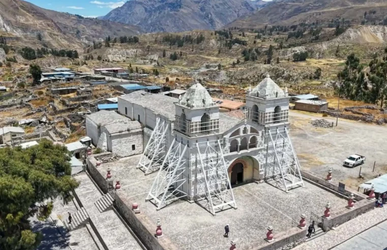 Arequipa: apuntalan estructura del templo de Maca por seguridad