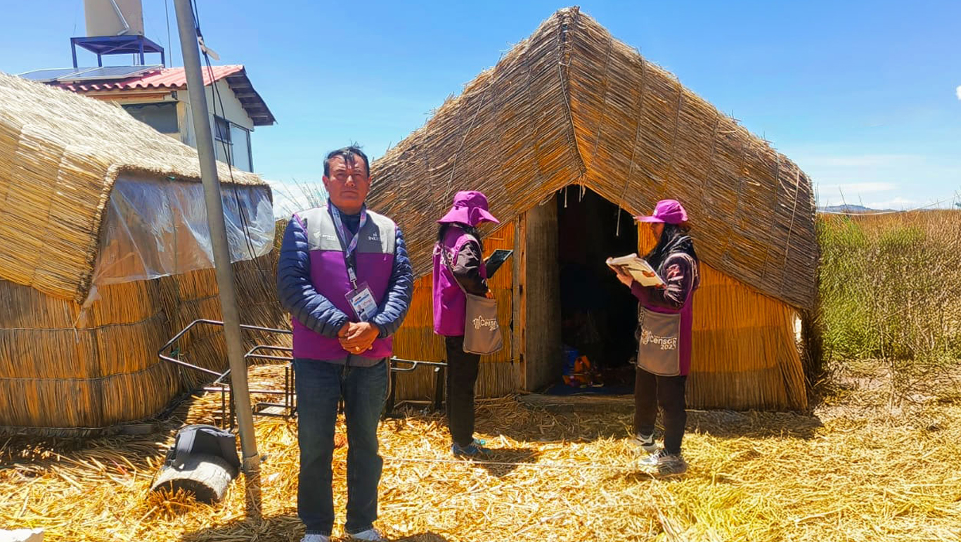 INEI inicia jornada en las islas flotantes de los Uros