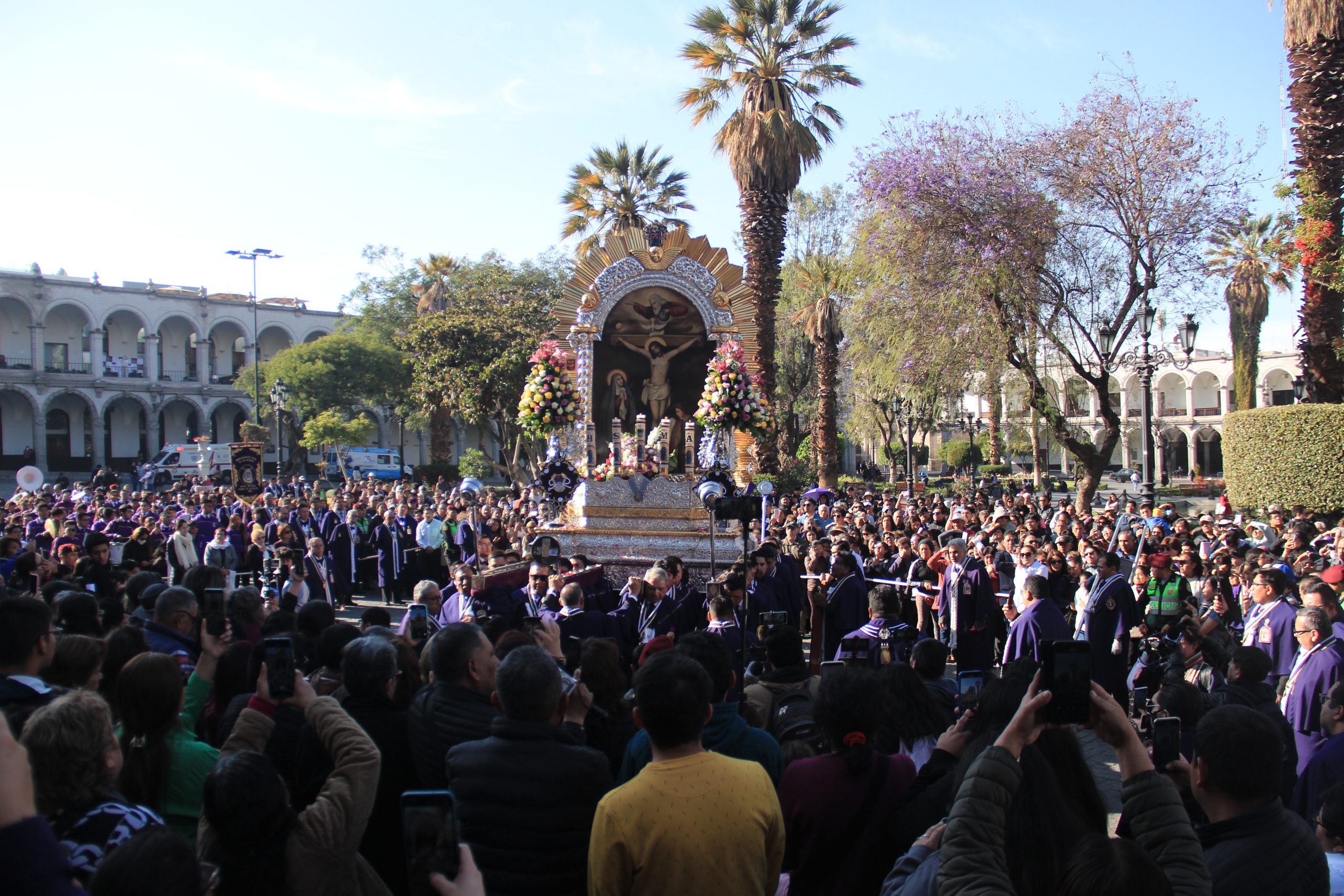 Alistan segundo recorrido del Señor de los Milagros en Arequipa