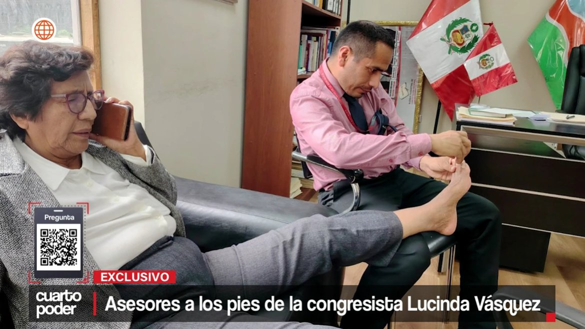 Congresista obliga a sus asesores a cortarle las uñas de los pies