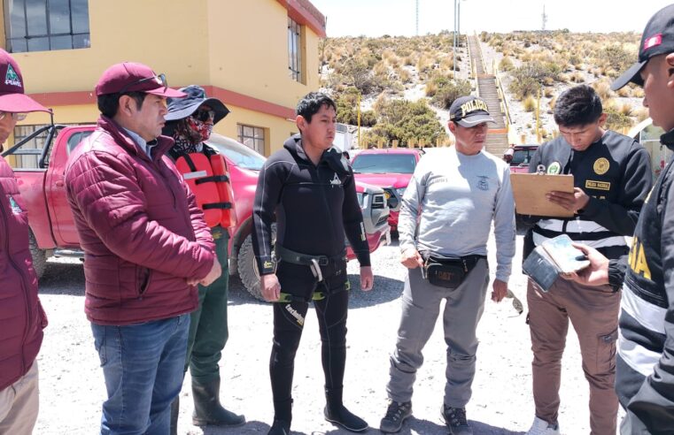 Cuatro días de búsqueda en represa Aguada Blanca sin resultados