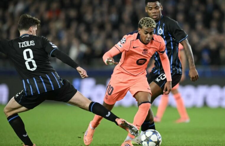 Yamal lleva de la mano al Barcelona FC para un empate ante Brujas