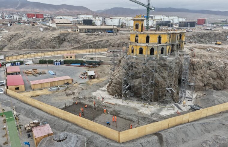 Continúan los trabajos de reconstrucción de histórico Castillo Forga de Mollendo