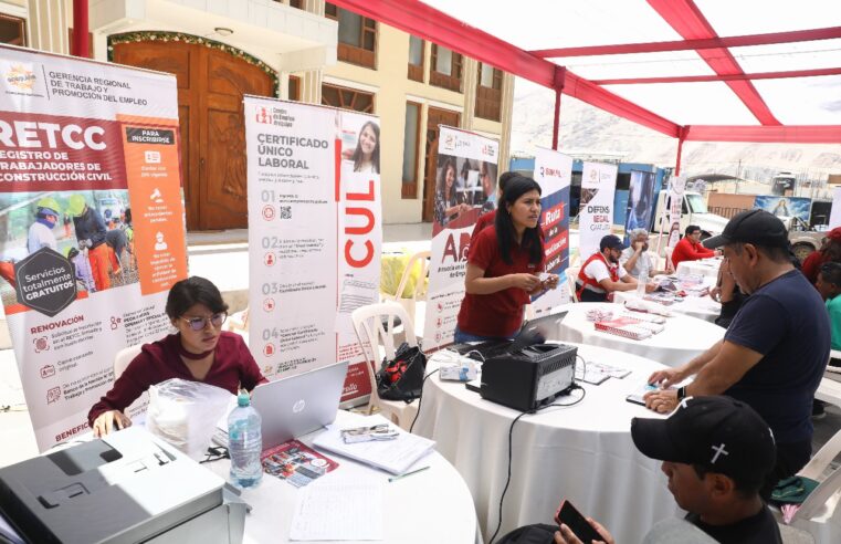 Gerencia de Trabajo lleva servicios gratuitos a distrito Cerro Colorado