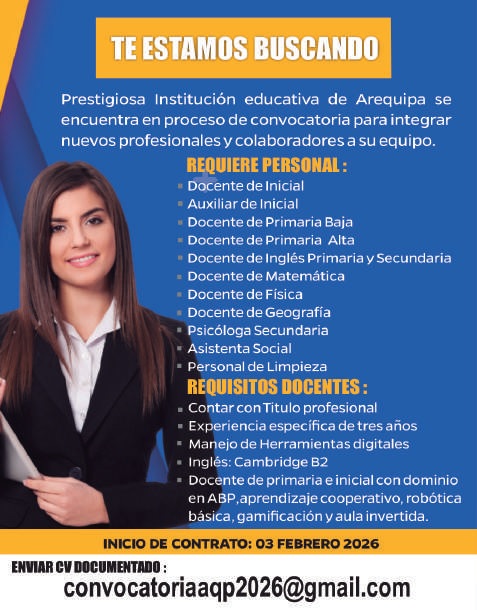 Convocatoria de personal