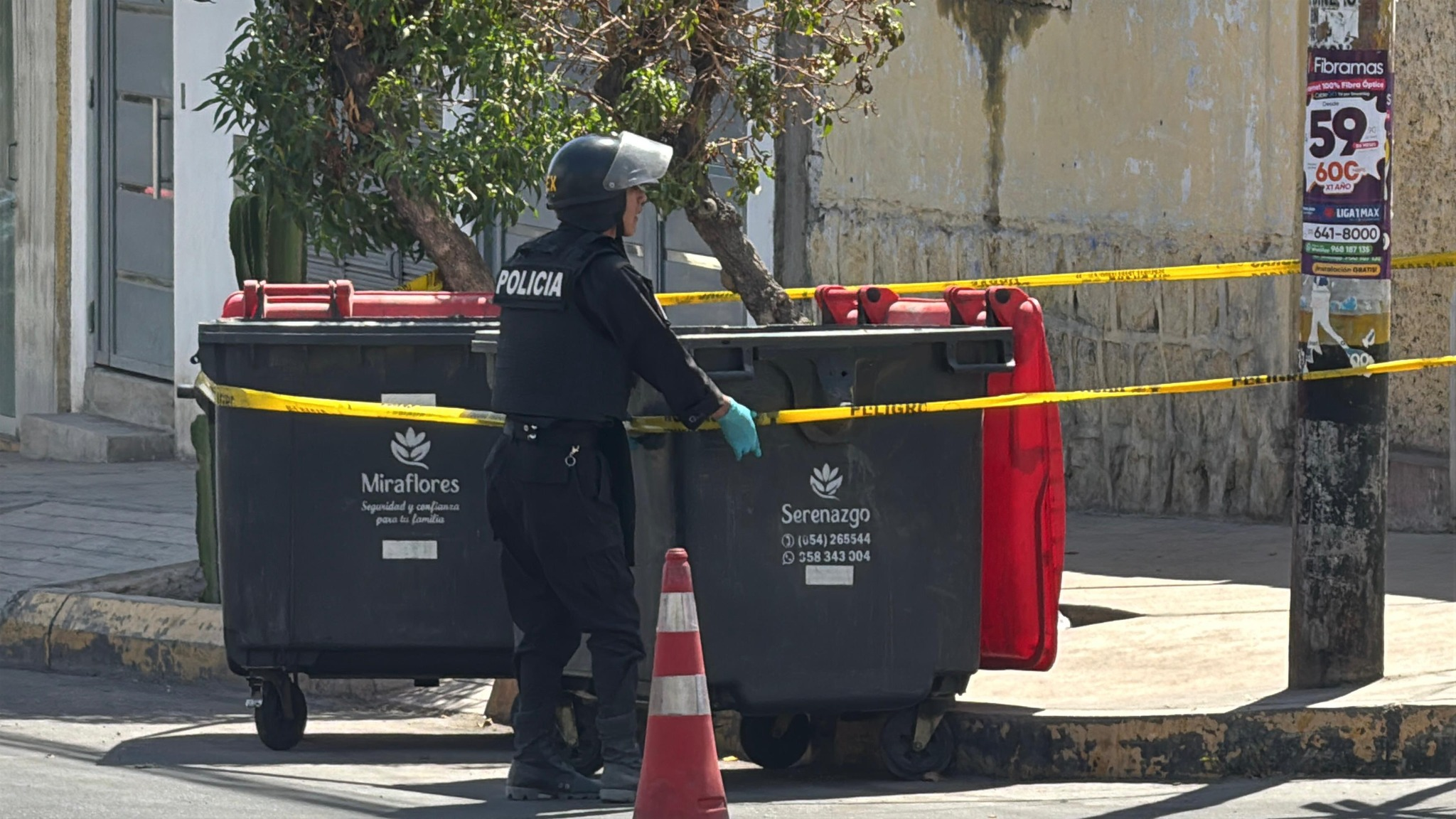 Extorsionadores dejan granada de humo en taller de Miraflores