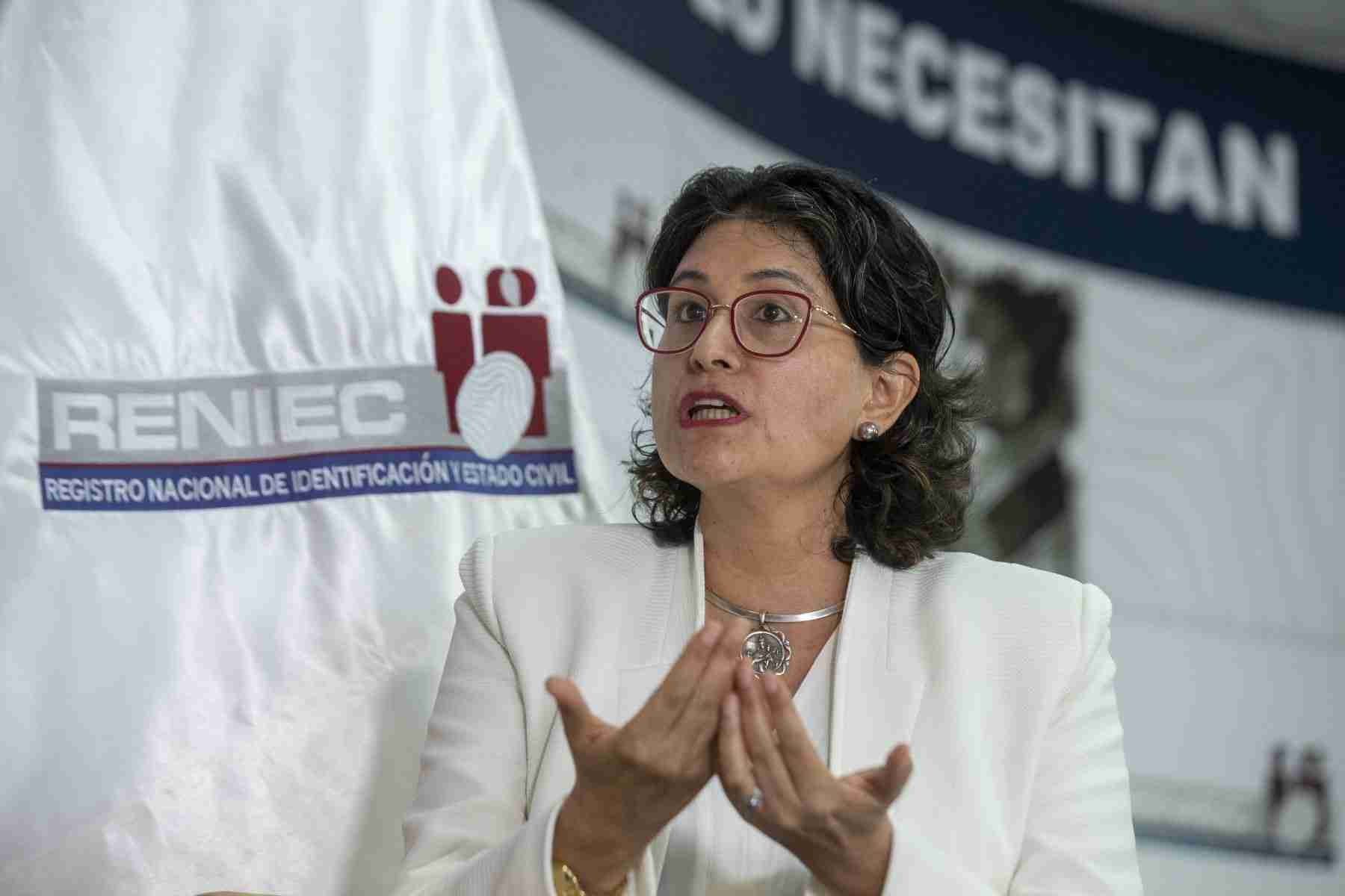 Comisión del Congreso cita a jefa de Reniec para hoy lunes