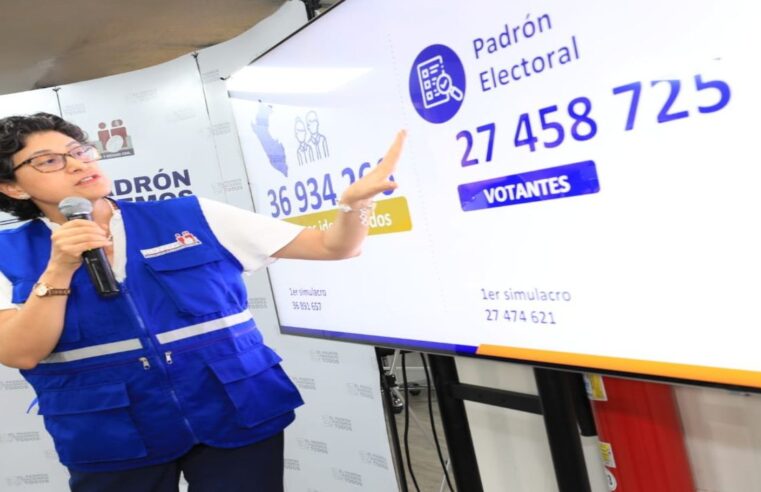 Reniec entrega al JNE el padrón electoral preliminar para elecciones del 2026