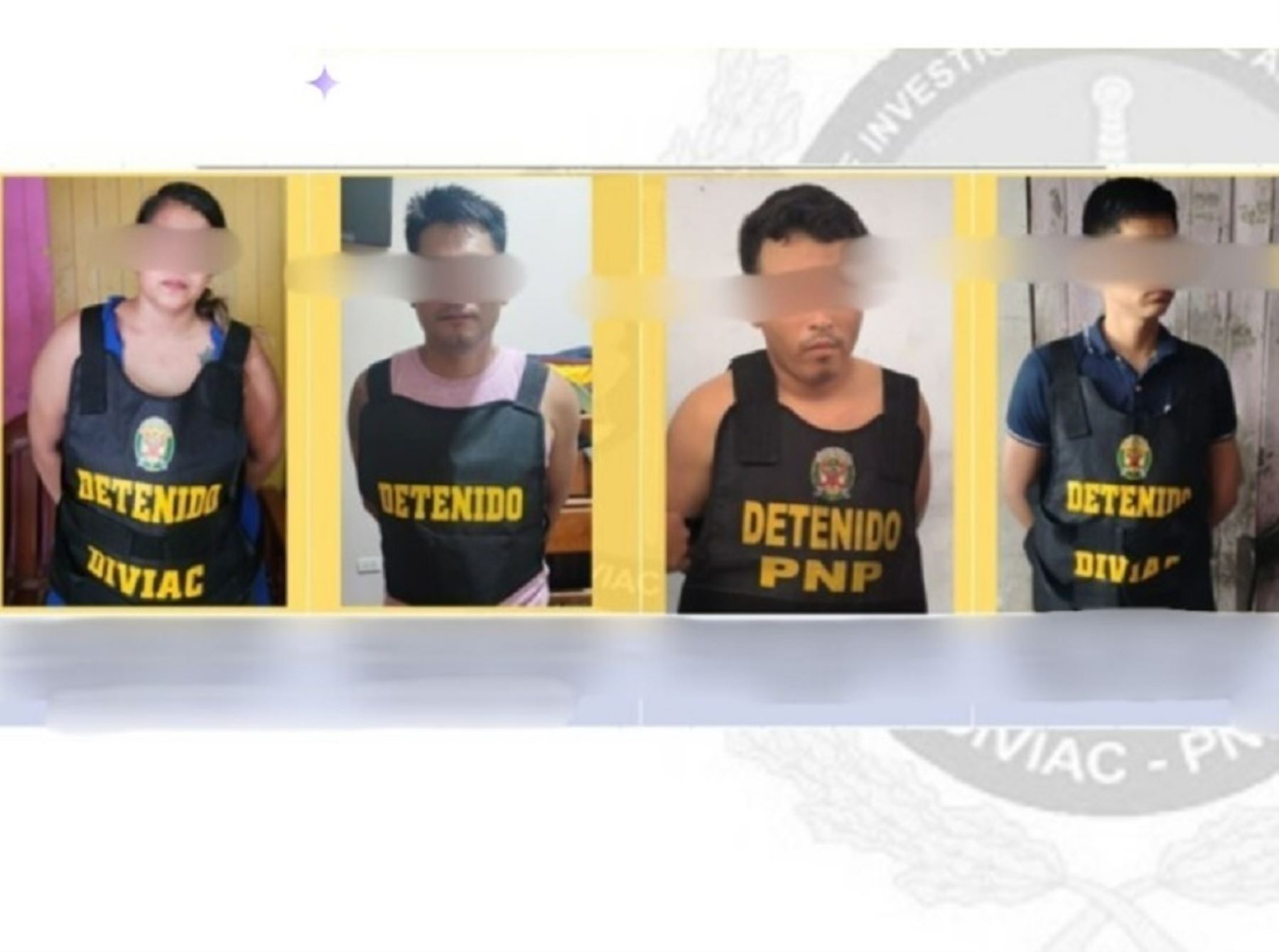 Capturan a presuntos miembros de banda acusada de extorsión y sicariato