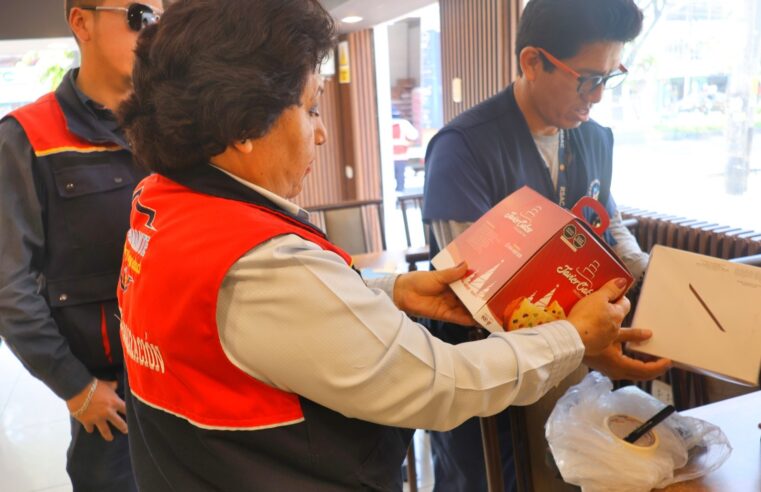 Decomisan panetones sin registro sanitario en operativo del Plan Navidad Seguro