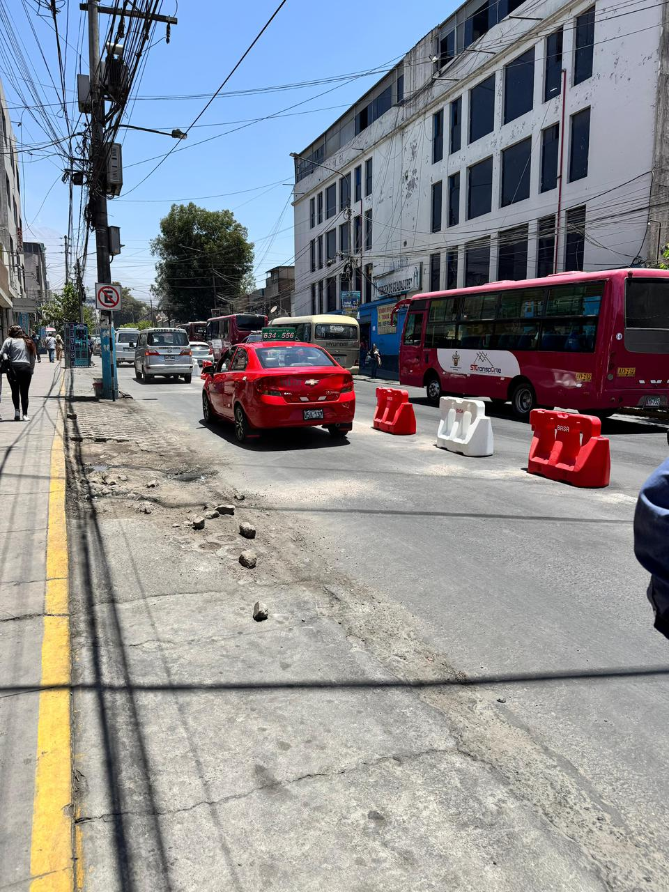 Prueba en vacío del carril segregado para buses del SIT