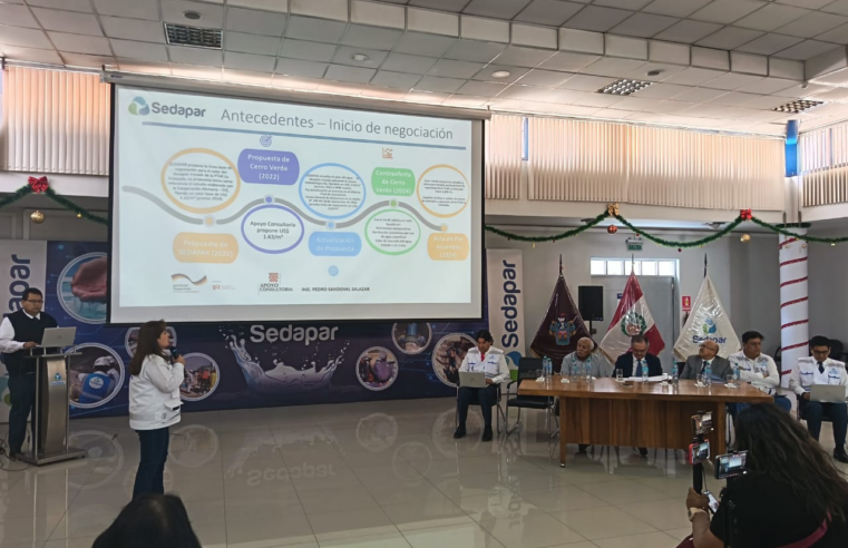 MINERA EJECUTARÁ OBRA PARA AREQUIPA NO SE QUEDE SIN AGUA EN ÉPOCA DE LLUVIAS