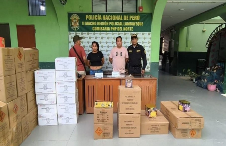 Incautan más de una tonelada de pirotécnicos ilegales por S/ 100,000