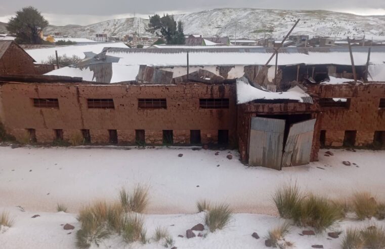 Lluvias de moderada intensidad acompañas de nieve y granizo