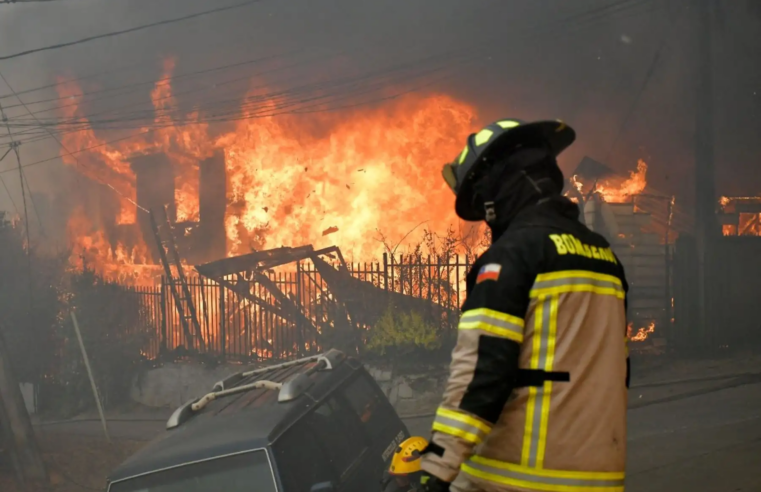 CHILE INCENDIO DETENIDO.   