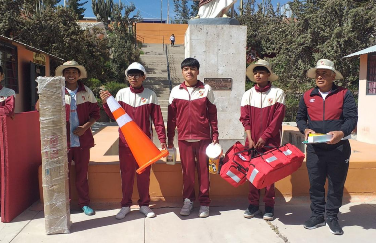 Fortalecen la prevención de riesgos en colegios con kits de emergencia