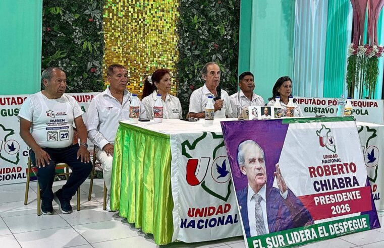 Candidato presidencial de Unidad Nacional inicia gira en el sur y promete desarrollo para el Perú