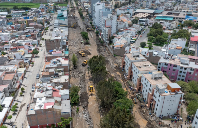 En 80% de avance los trabajos de encauzamiento de torrentera Chullo
