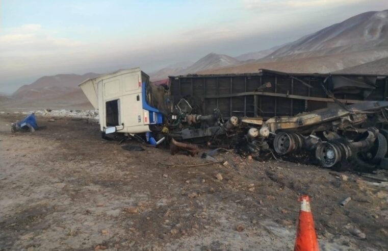 Transportista falleció tras despiste e incendio de camión en vía Cerro Verde