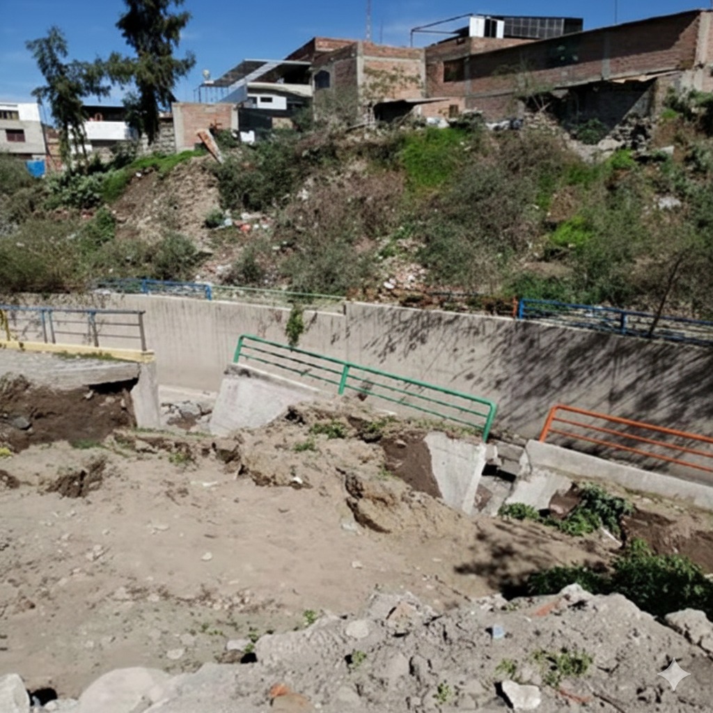 Torrenteras en Paucarpata son un peligro para centenares de familias