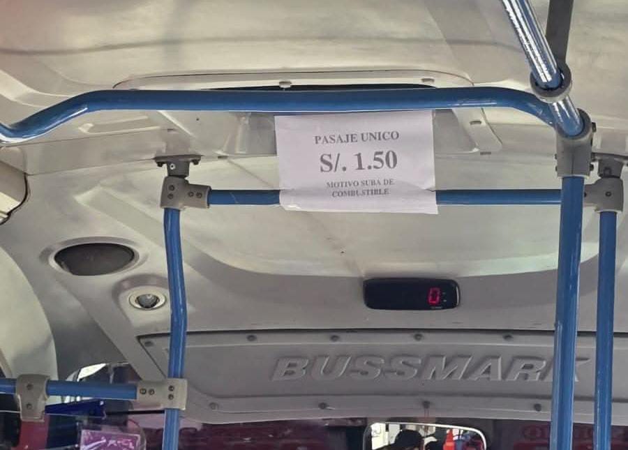 Algunos transportistas del SIT subieron el pasaje a S/ 1.50 sin autorización