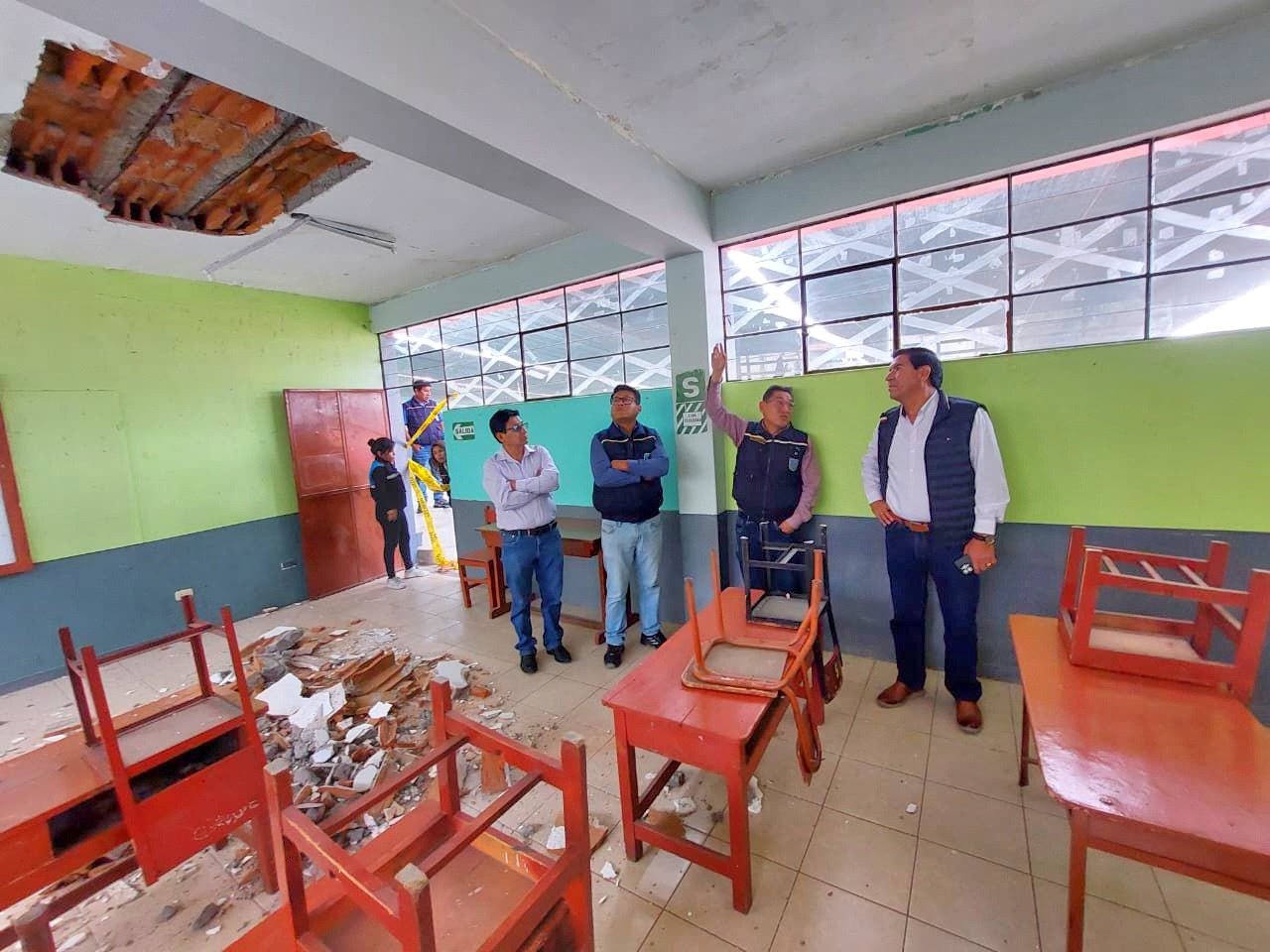 Solicitan aulas prefabricadas para colegio José Olaya tras daños estructurales