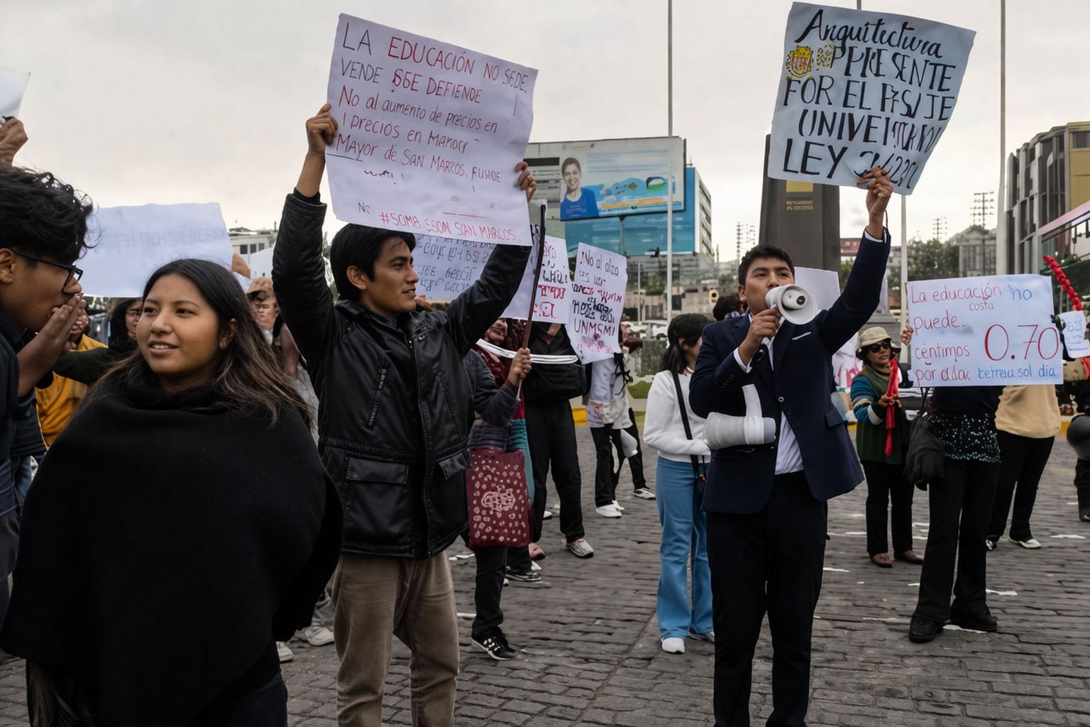 Estudiantes protestan para exigir respeto al pasaje universitario tras alza
