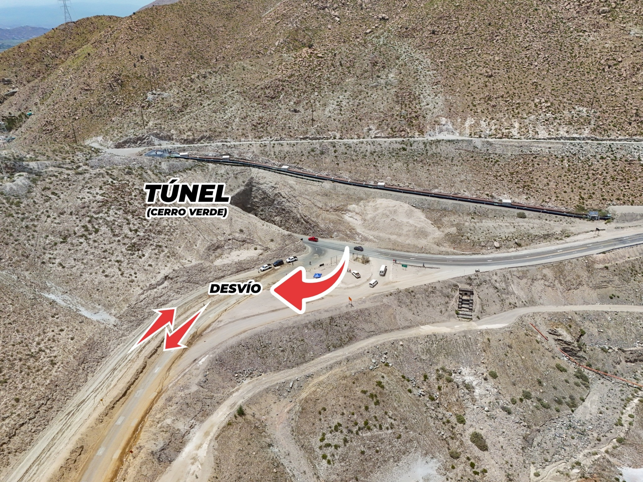 Habilitan vía alterna para ingreso y salida de Arequipa por cierre de puente