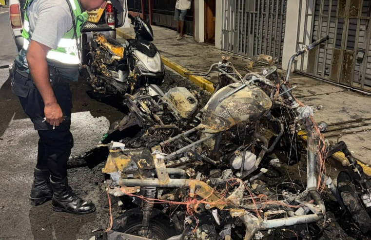 Investigan el incendio de 4 motos en Camaná
