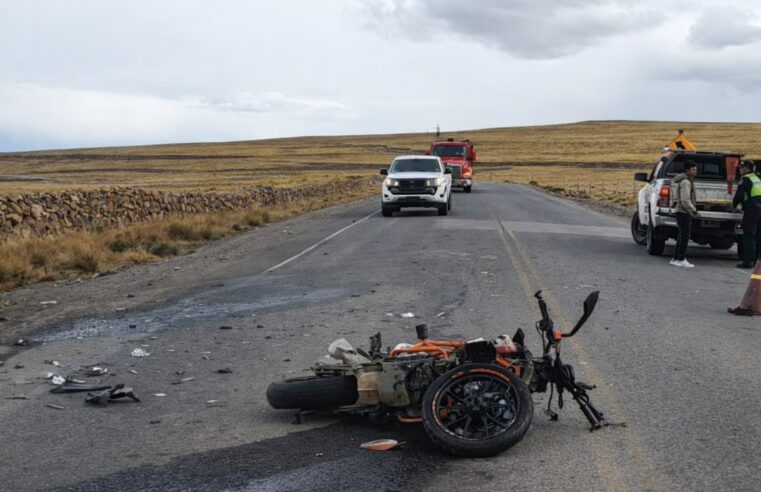 Turista de 22 años muere en choque de moto en la vía Arequipa-Puno